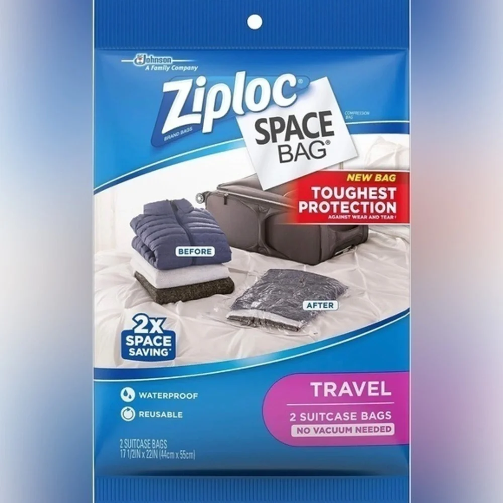 Ziploc Space Bag Clothes Vacuum Sealer Storage Bags for Organization & Travel